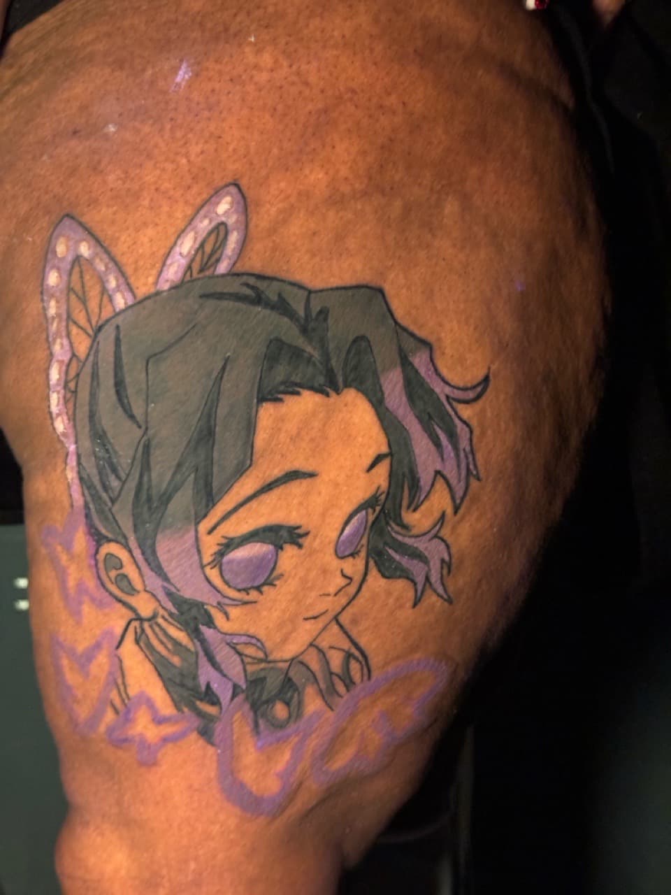 Anime + Color anime character tattoo on Upper Arm by inkbyt0ny on TattMe