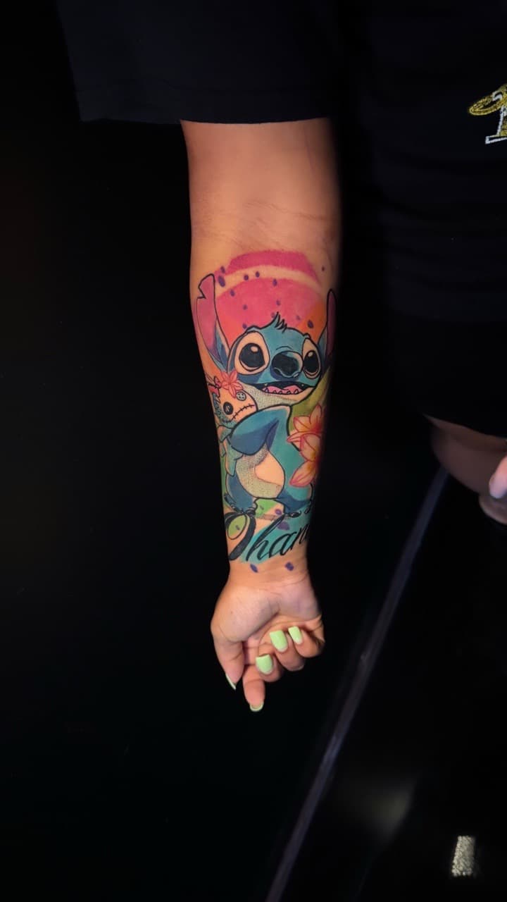 Cartoon + Pop Culture stitch tattoo on Forearm by inkbyt0ny on TattMe