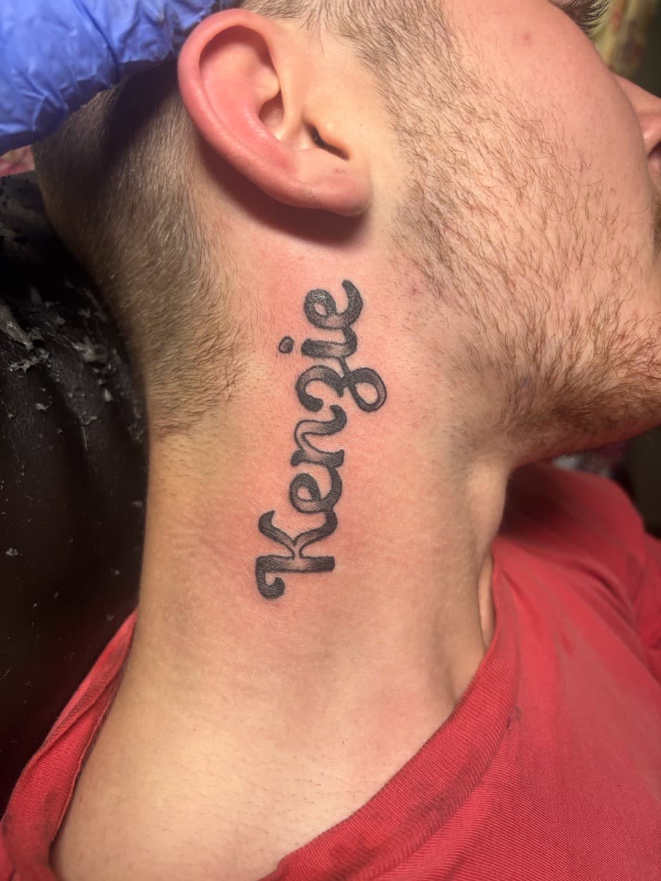 Lettering + Script name tattoo on Neck (Side) by TattedbyJayden on TattMe
