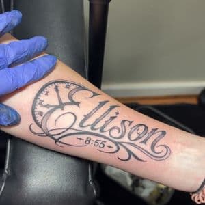 Lettering + Script name tattoo on Forearm by TattedbyJayden on TattMe