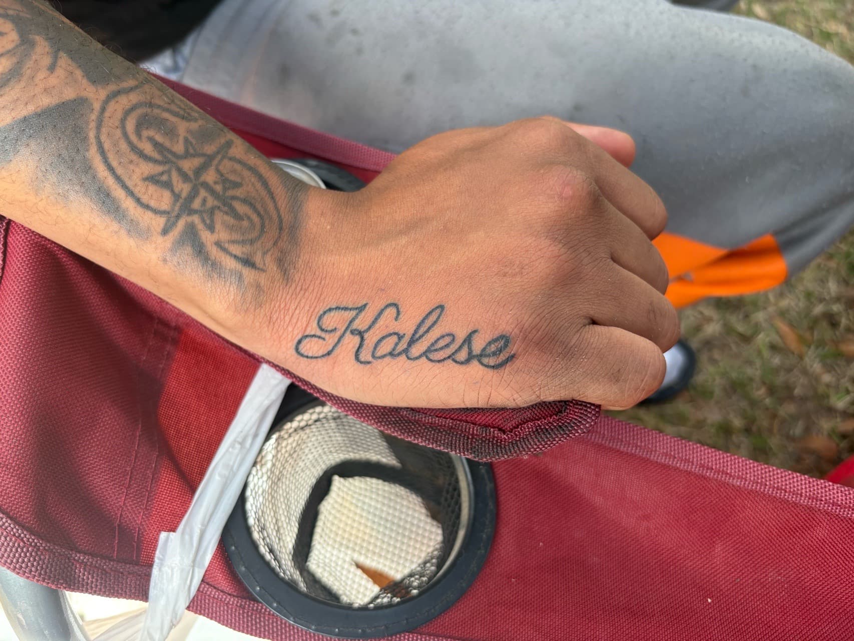 Lettering + Script name tattoo on Hand by TattedbyJayden on TattMe