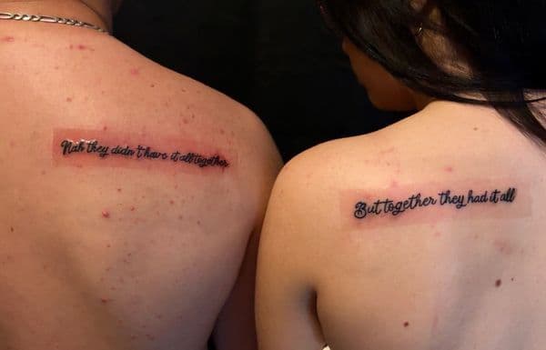 Lettering + Script script tattoo on Upper Back by TattedbyJayden on TattMe