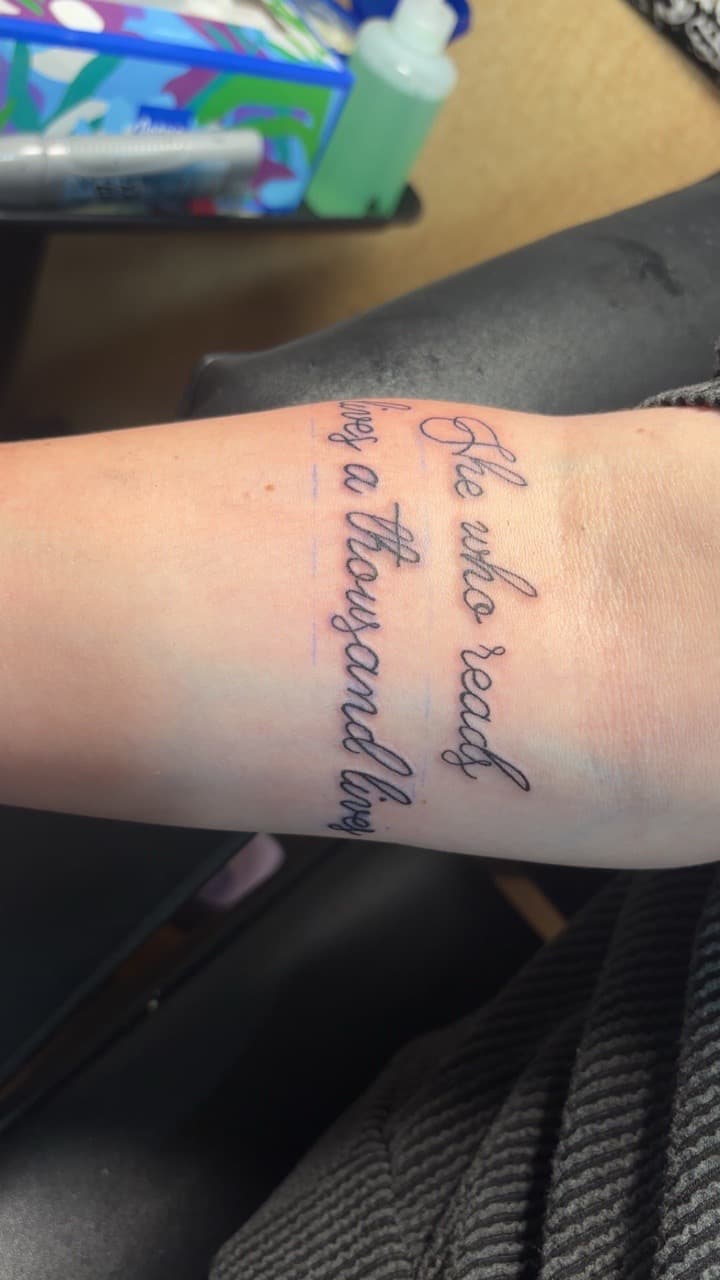 Lettering + Script quote tattoo on Forearm by TattedbyJayden on TattMe