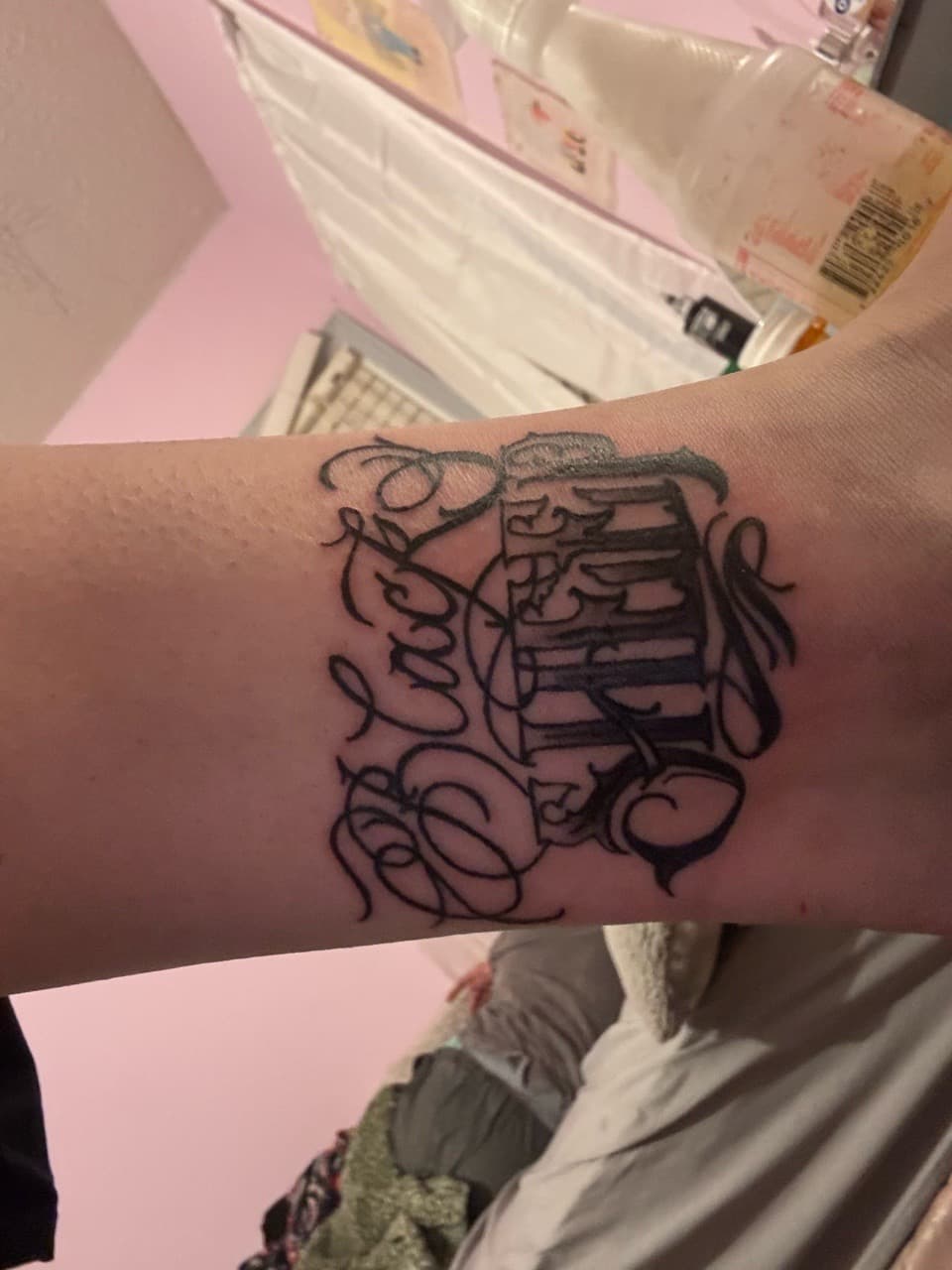 Lettering + Script cursive tattoo on Forearm by TattedbyJayden on TattMe