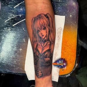 Anime + 3D anime death note tattoo on Forearm by Ayem.ink on TattMe