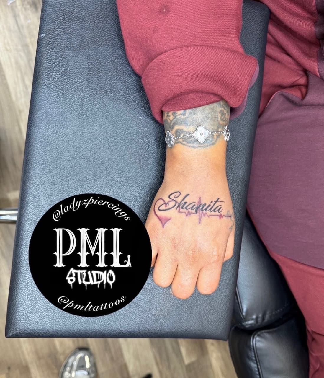 Lettering + Script name tattoo on Hand by Ladyzpiercings on TattMe