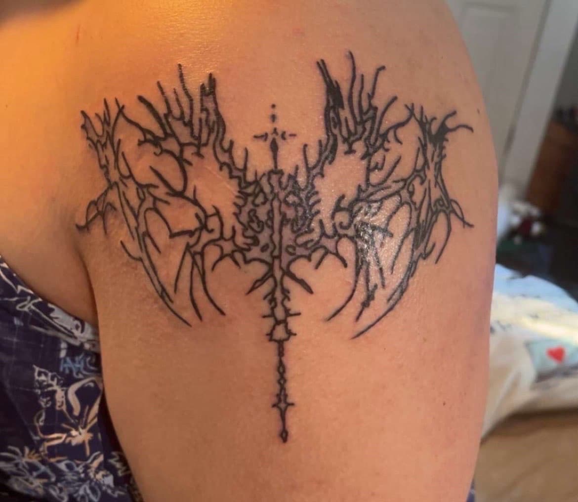 Black-work + Abstract abstract design tattoo on Upper Arm by Sang_Mythos_Tattoo on TattMe