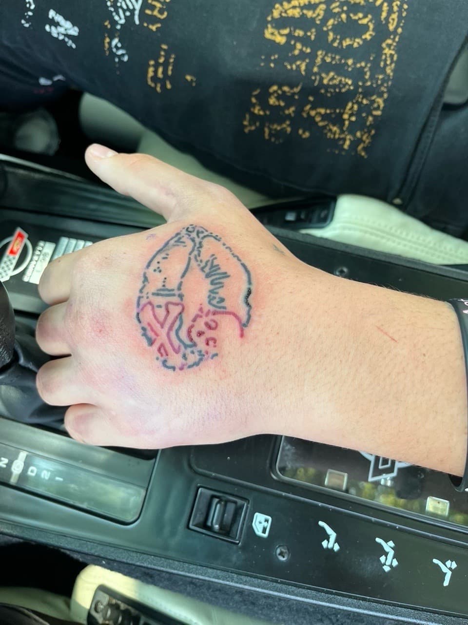 Black-work + Dot-work brain tattoo on Hand by Sang_Mythos_Tattoo on TattMe