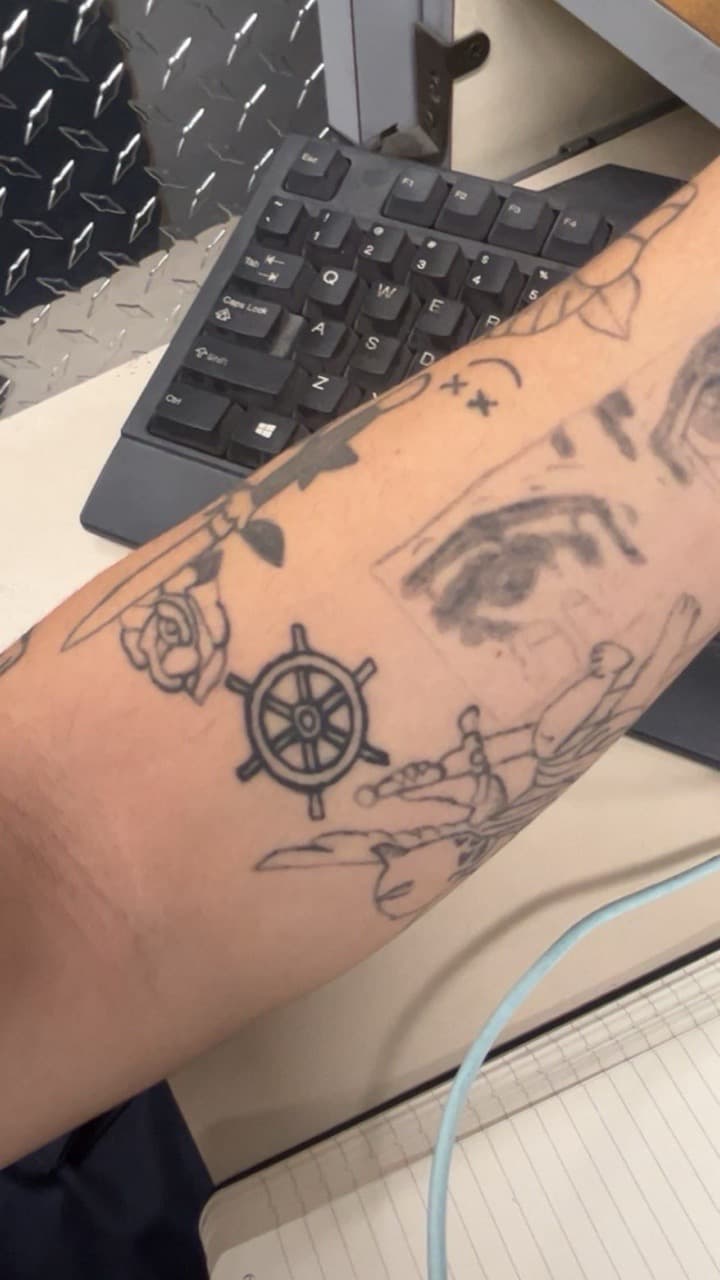 Fine Line + Black-work rose tattoo on Forearm by Sang_Mythos_Tattoo on TattMe