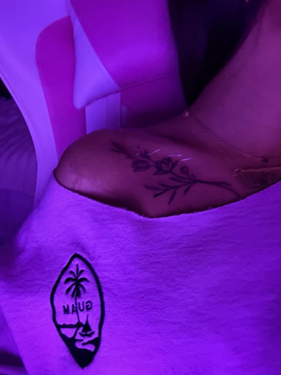 Fine Line + Black-work flowers tattoo on Shoulder by Tattedbykai on TattMe