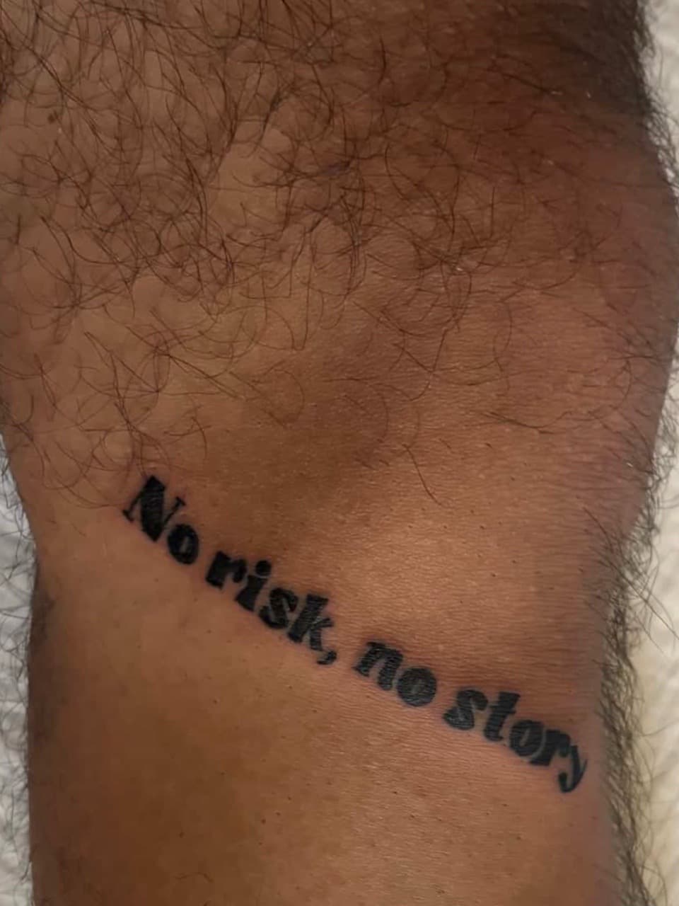 Lettering + Script quote tattoo on Forearm by Tattedbykai on TattMe