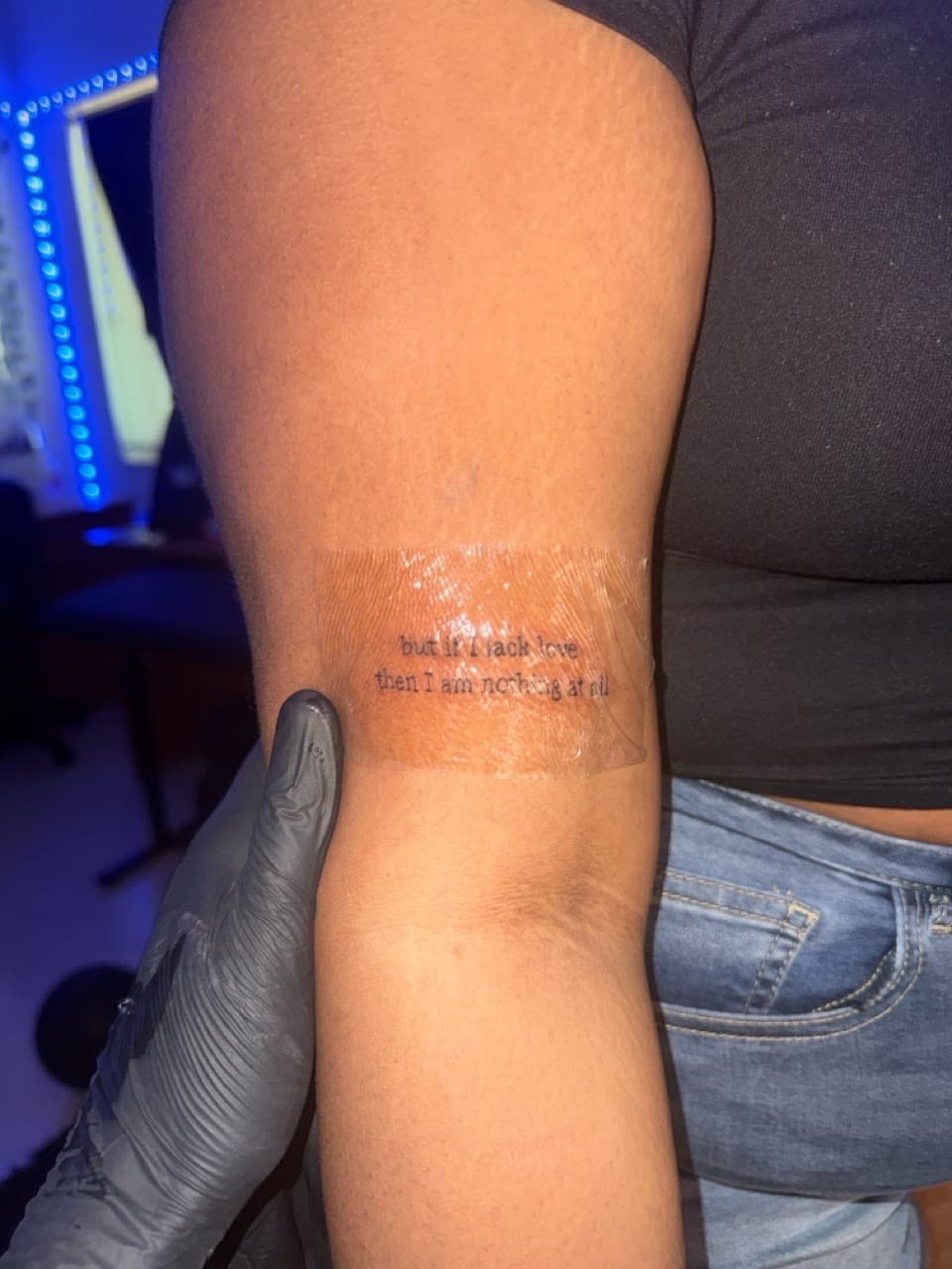 Lettering + Script quote tattoo on Forearm by g4.inkz on TattMe