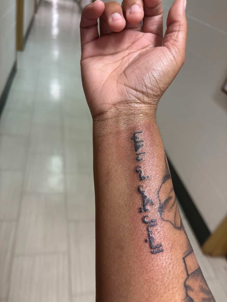 Lettering + Script arabic tattoo on Wrist by g4.inkz on TattMe