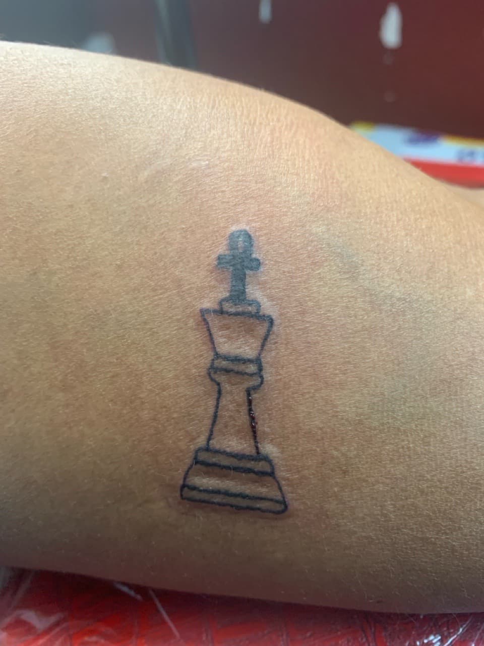 Fine Line + Minimalist chess tattoo on Upper Arm by Braedan_Sterling on TattMe