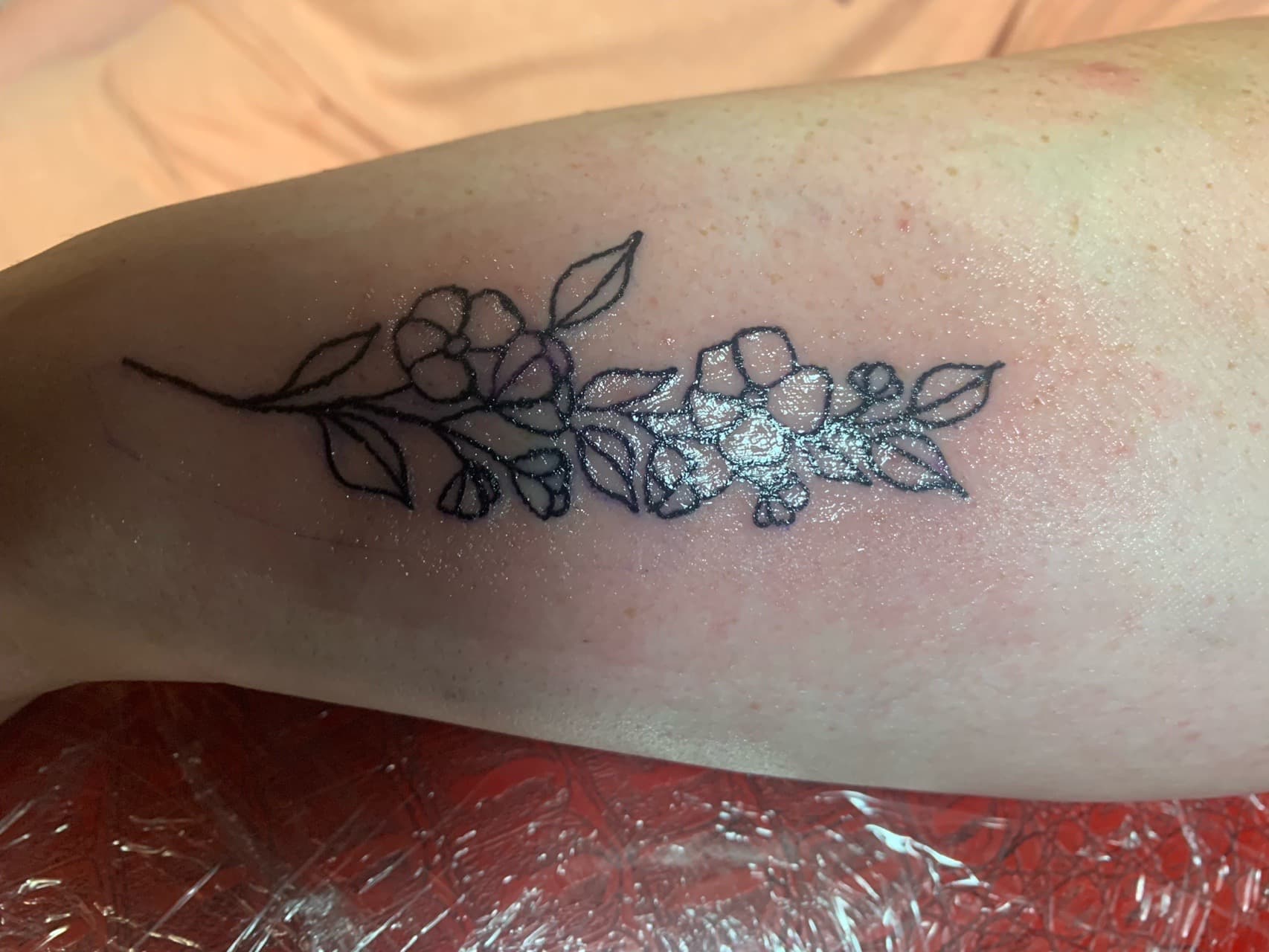 Fine Line + Floral flowers tattoo on Forearm by Braedan_Sterling on TattMe