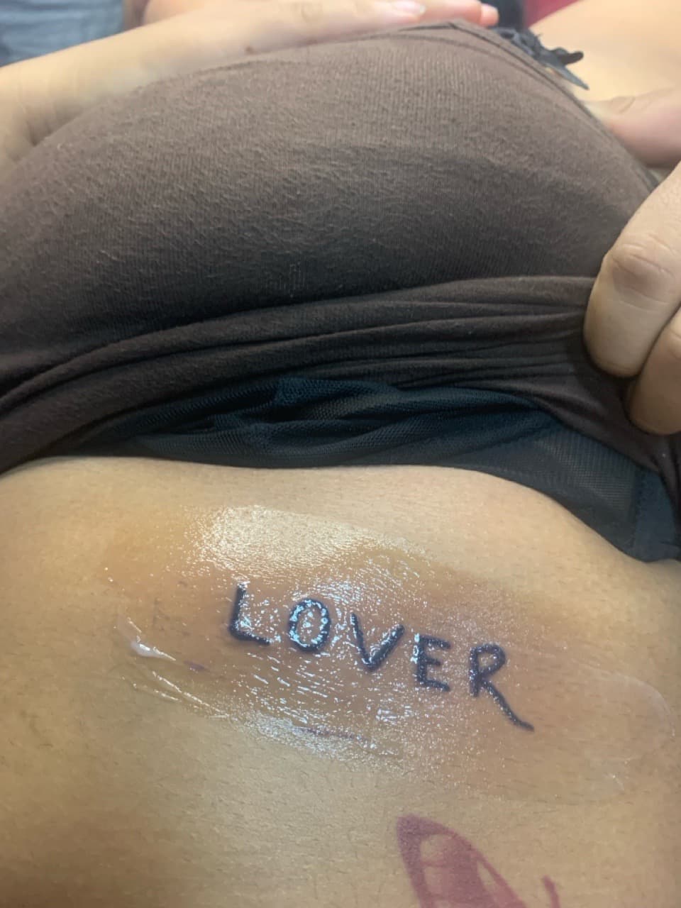 Lettering + Fine Line lover tattoo on Stomach by Braedan_Sterling on TattMe