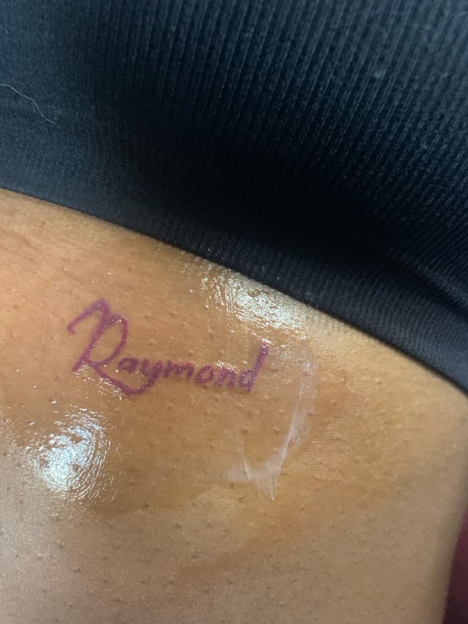 Lettering + Script name tattoo on Thigh by Braedan_Sterling on TattMe