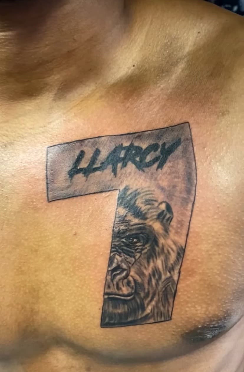 Black & Grey + Realism gorilla tattoo on Chest by Fishscale_Images on TattMe