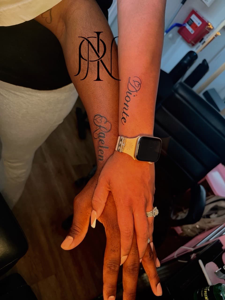 Lettering + Script names tattoo on Forearm by Inkd_Up_PMitch on TattMe