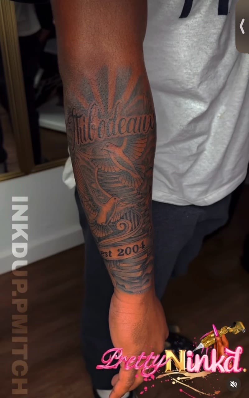 Lettering + Black & Grey name tattoo on Forearm by Inkd_Up_PMitch on TattMe