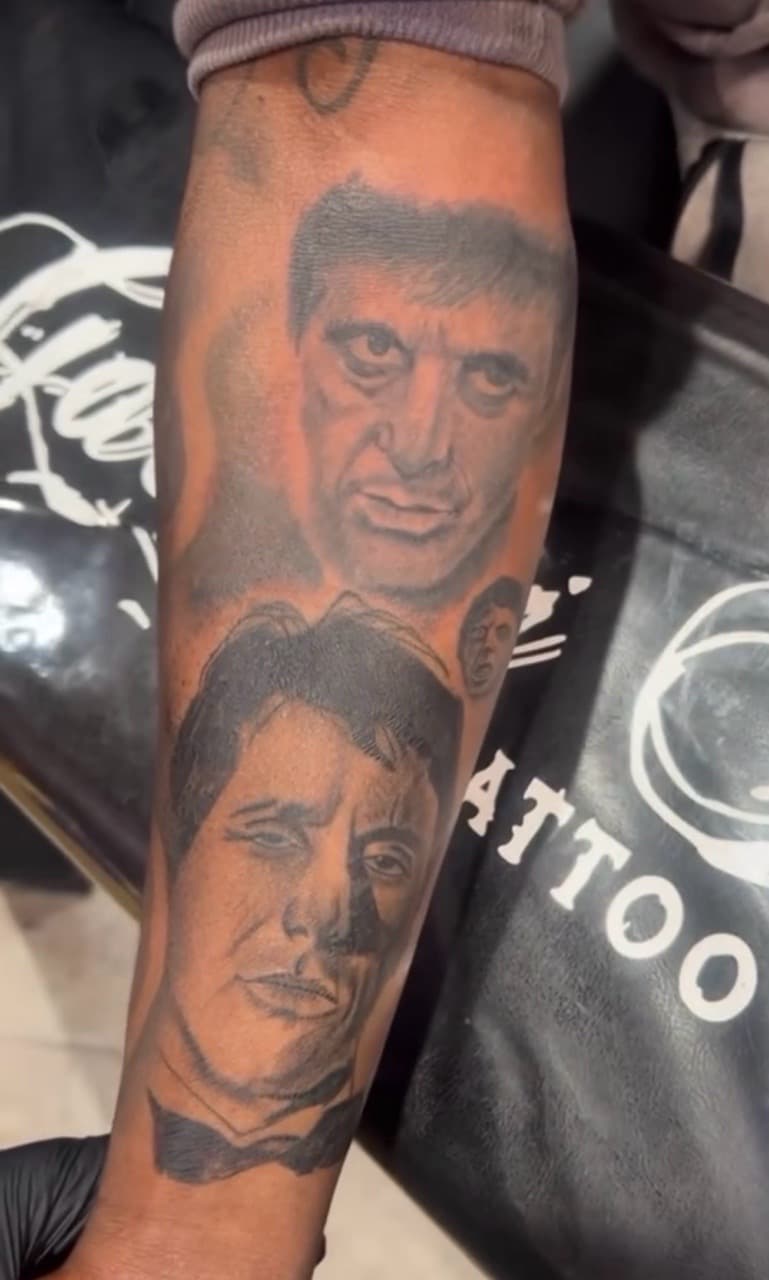 Portrait + Black & Grey portraits tattoo on Forearm by 1k_Ink on TattMe
