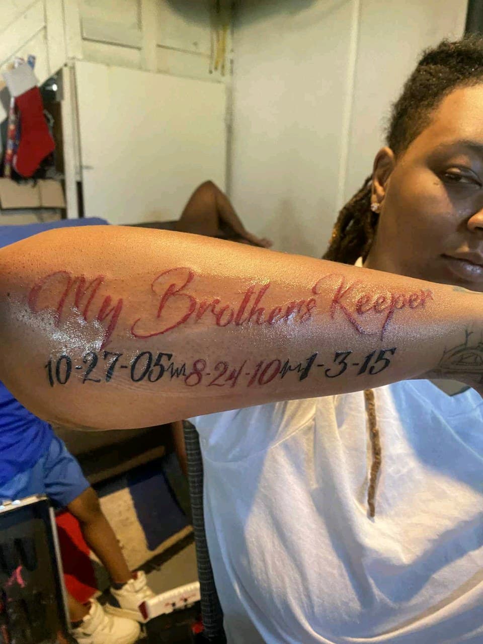Lettering + Script dates tattoo on Forearm by TattmanW on TattMe