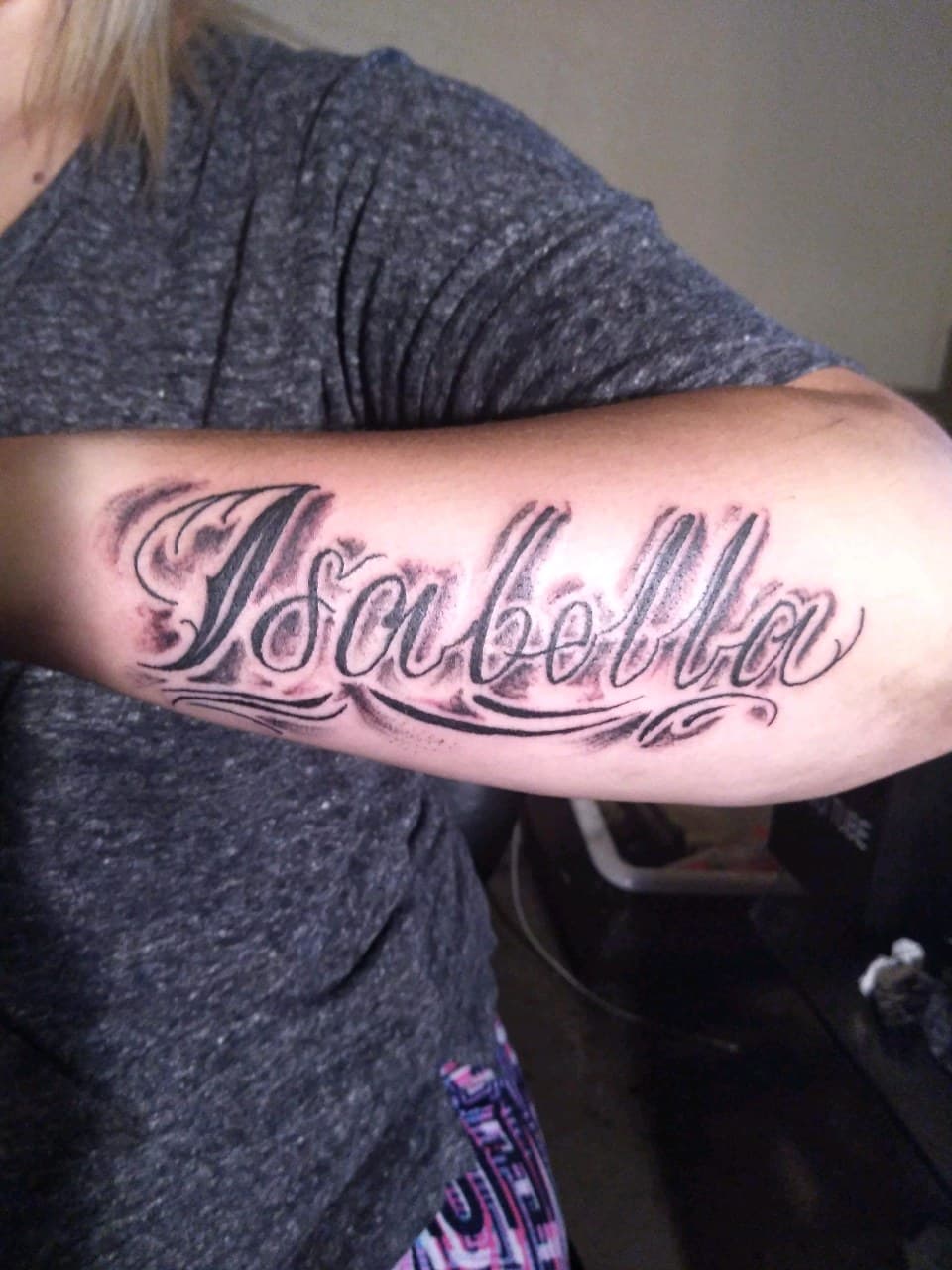 Lettering + Script name tattoo on Forearm by TattmanW on TattMe