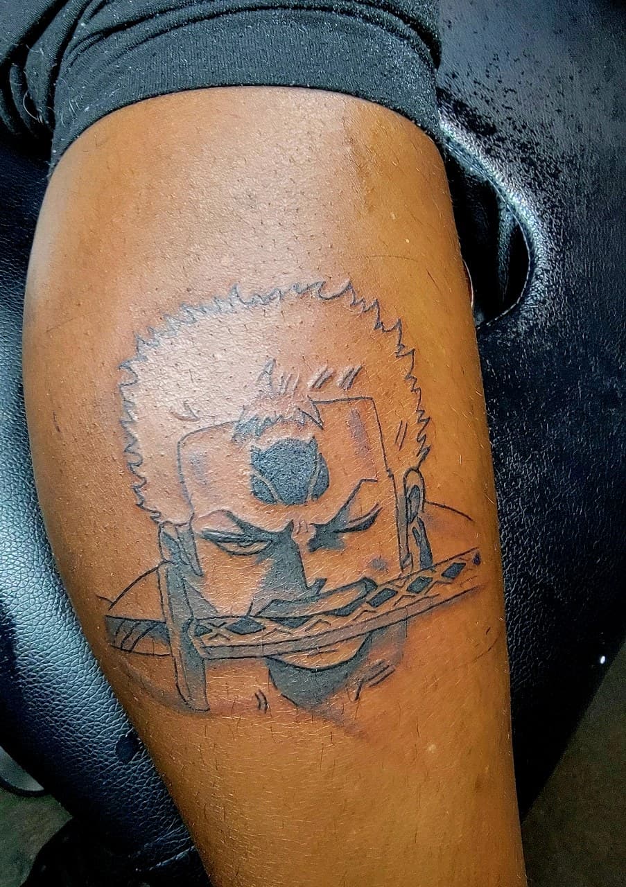 Anime + Black & Grey roronoa zoro tattoo on Upper Arm by Dank_N_Paint on TattMe