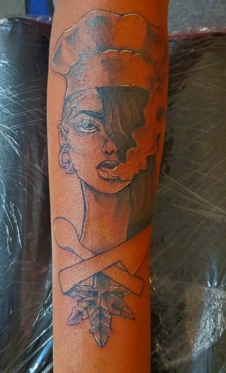 Black & Grey + Illustrative woman tattoo on Forearm by Dank_N_Paint on TattMe