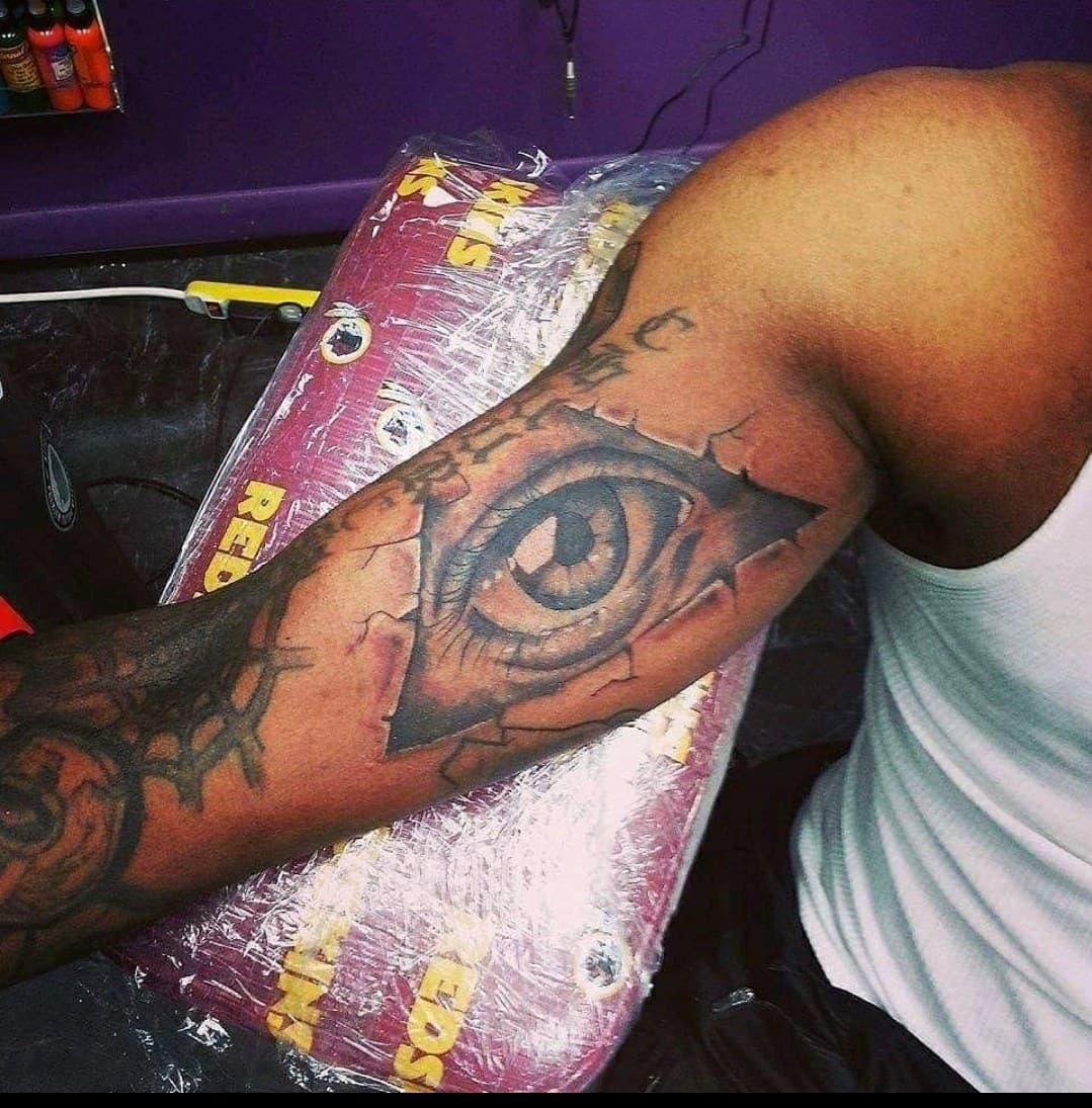 Black & Grey + Realism eye tattoo on Forearm by Dank_N_Paint on TattMe