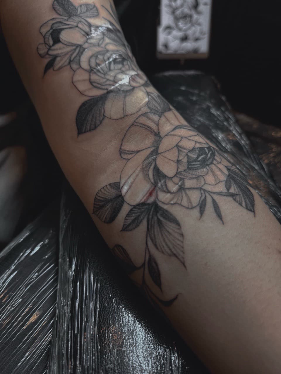Fine Line + Floral flowers tattoo on Forearm by AidanTattoos on TattMe