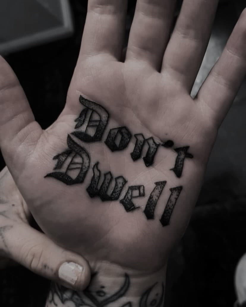 Lettering + Script hand tattoo on Hand by AidanTattoos on TattMe