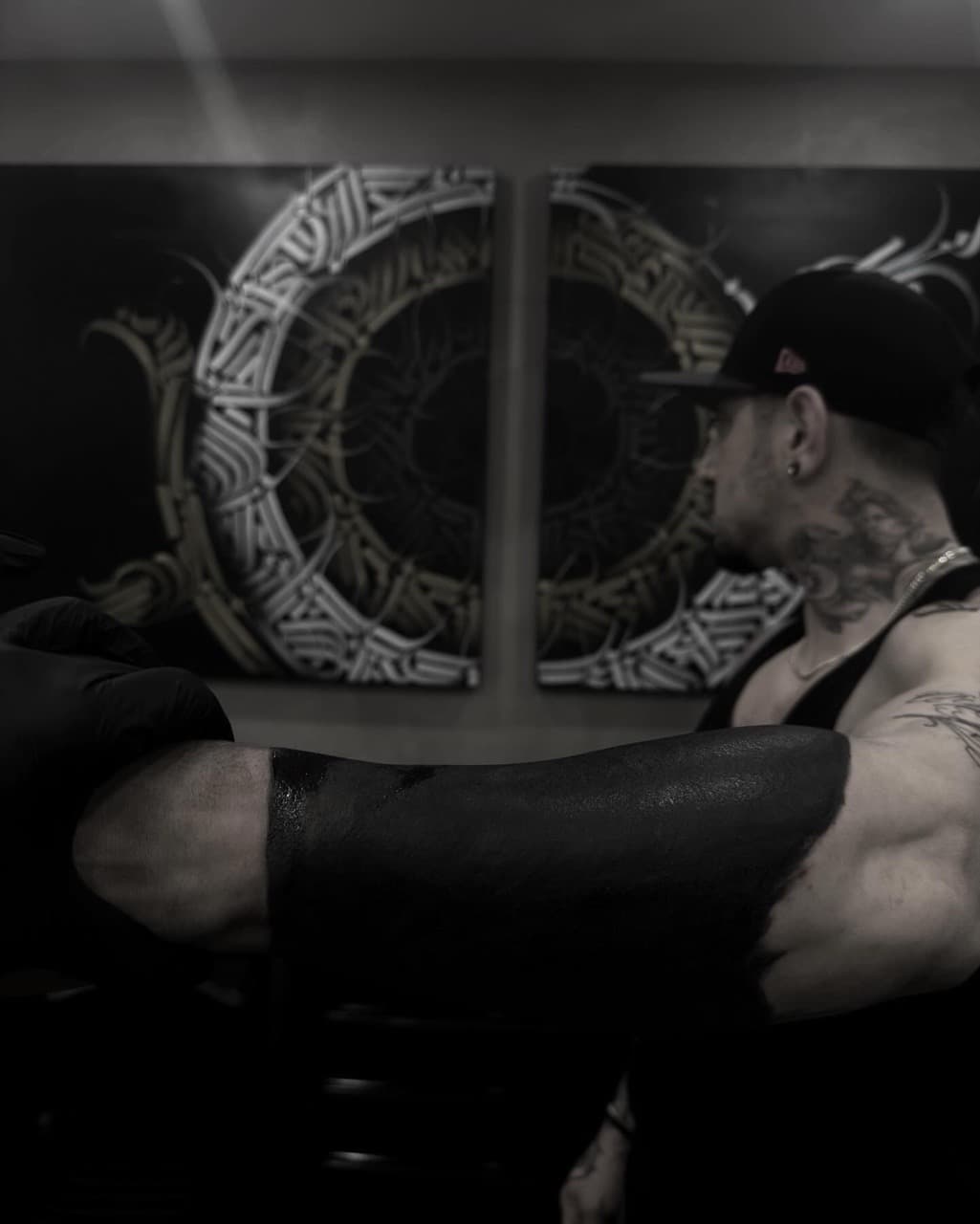 Black-work blackout tattoo on Forearm by AidanTattoos on TattMe
