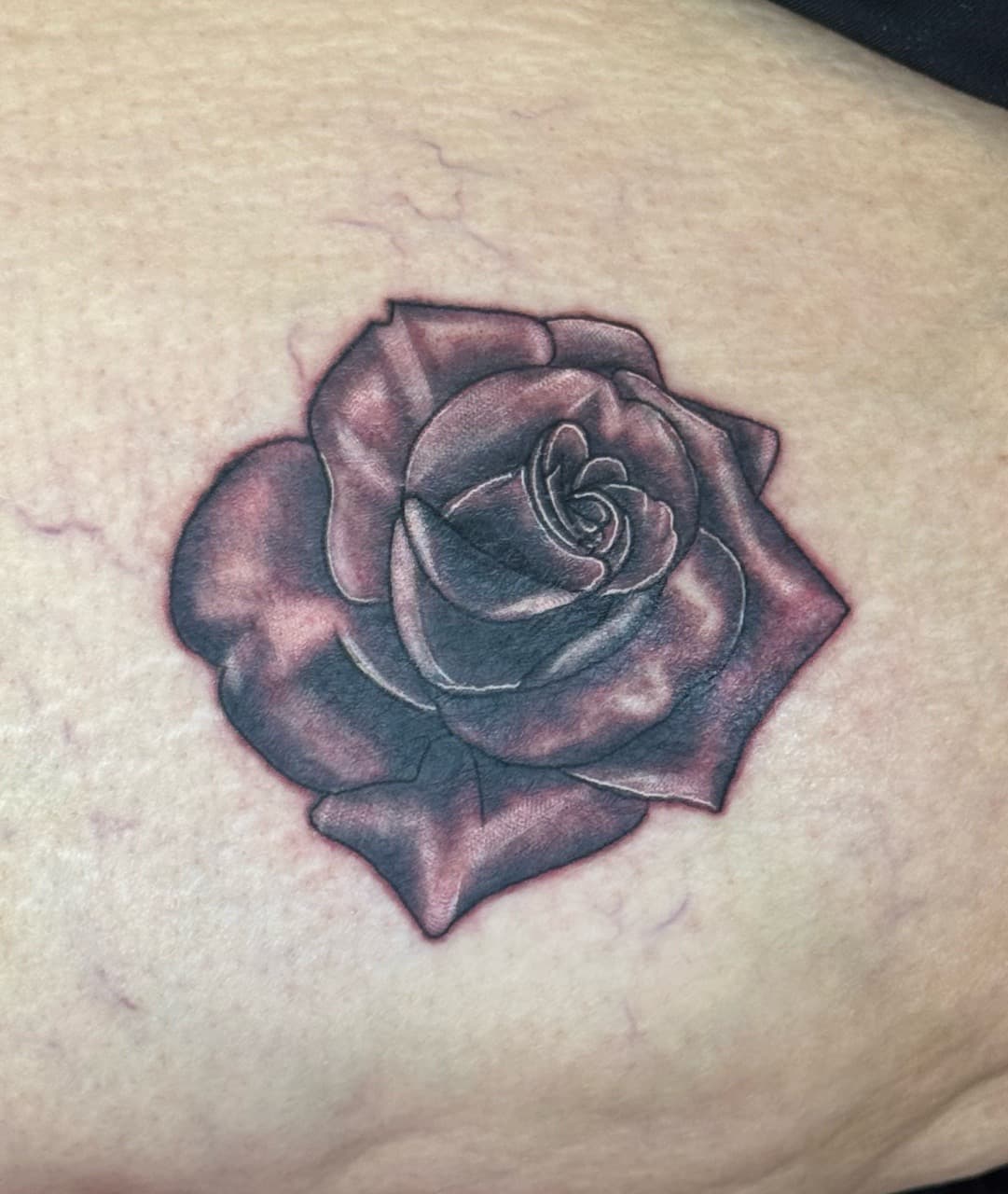 Black & Grey + Floral rose tattoo by William_Samaras on TattMe