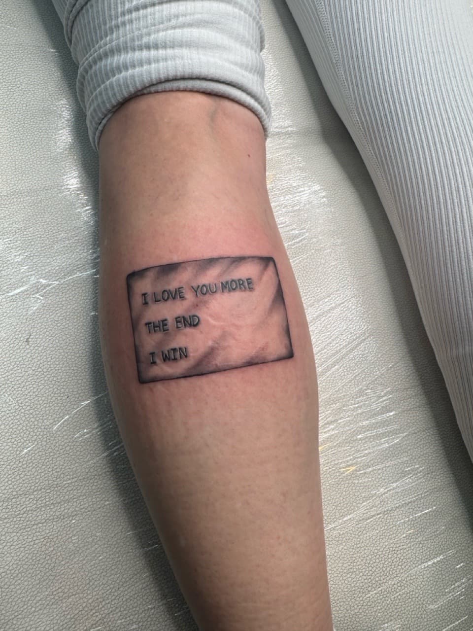 Lettering + Black & Grey phrase tattoo on Forearm by William_Samaras on TattMe