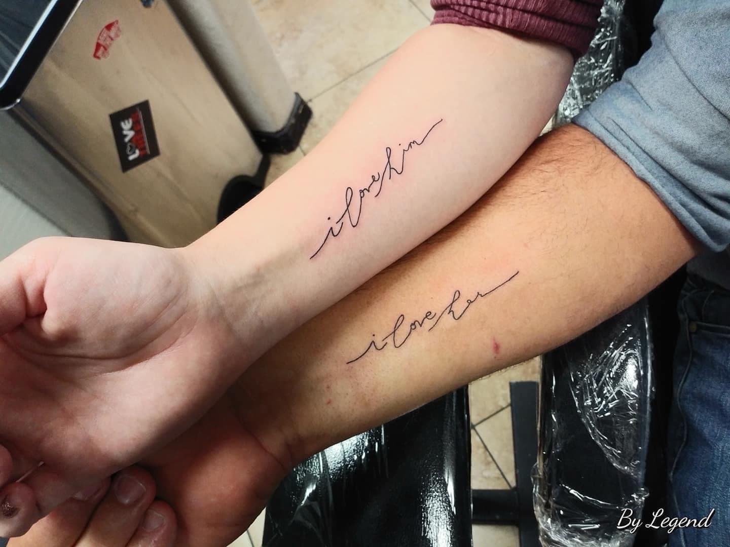 Fine Line + Lettering love tattoo on Forearm by William_Samaras on TattMe