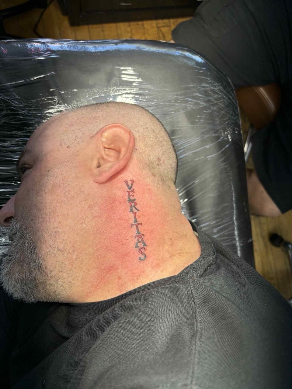 Lettering + Script word tattoo on Neck (Side) by William_Samaras on TattMe