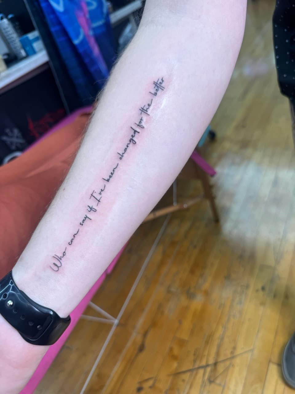 Script + Lettering quote tattoo on Forearm by William_Samaras on TattMe