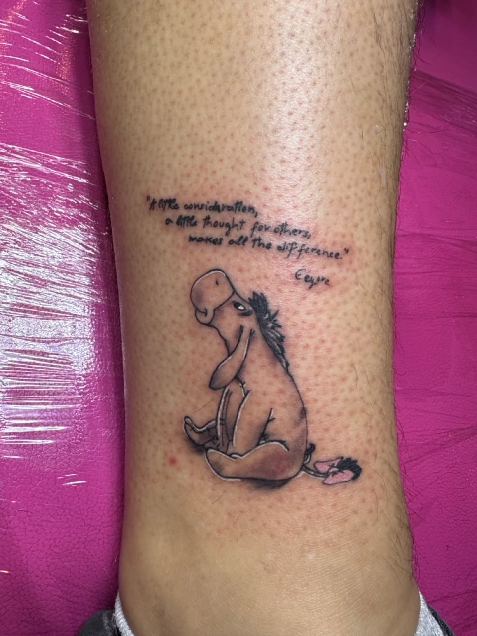 Cartoon + Pop Culture eeyore tattoo on Calf by William_Samaras on TattMe
