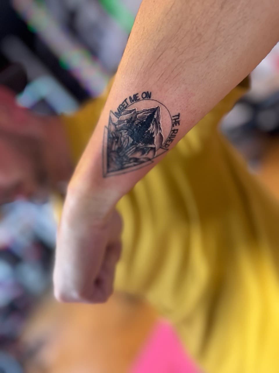 Fine Line + Black & Grey mountains tattoo on Forearm by William_Samaras on TattMe