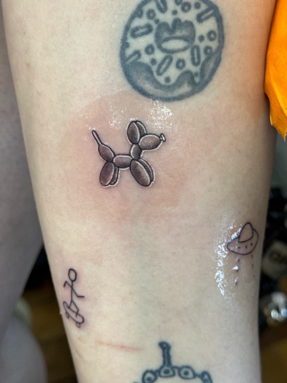 Fine Line + Minimalist balloon dog tattoo on Forearm by William_Samaras on TattMe