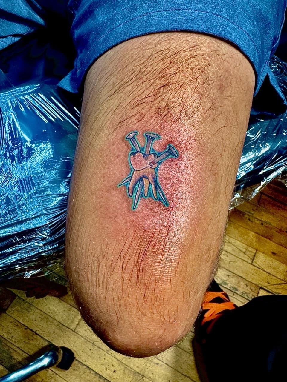 Illustrative + Color tooth tattoo on Thigh by William_Samaras on TattMe