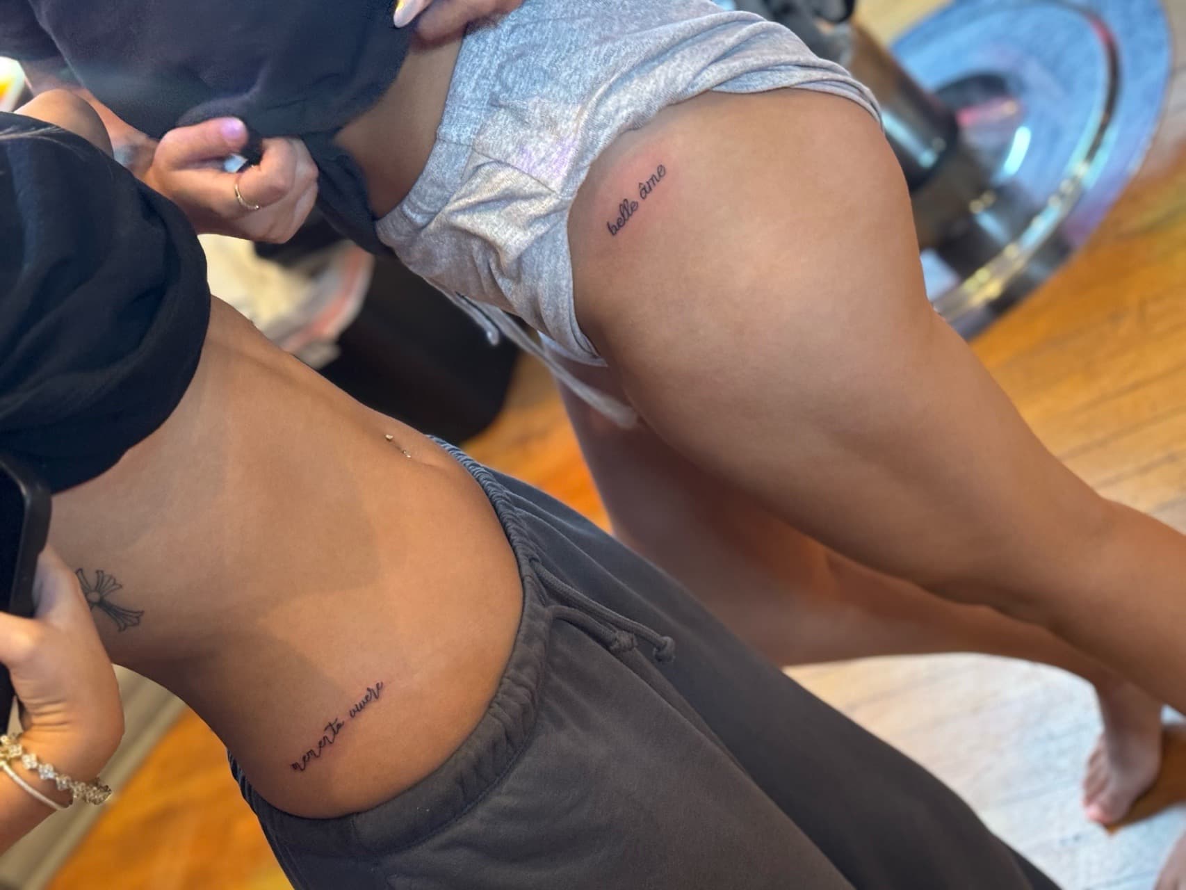 Fine Line + Lettering minimal tattoo on Ribs by William_Samaras on TattMe