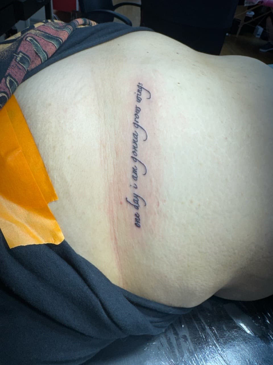 Lettering + Script quote tattoo on Ribs by William_Samaras on TattMe
