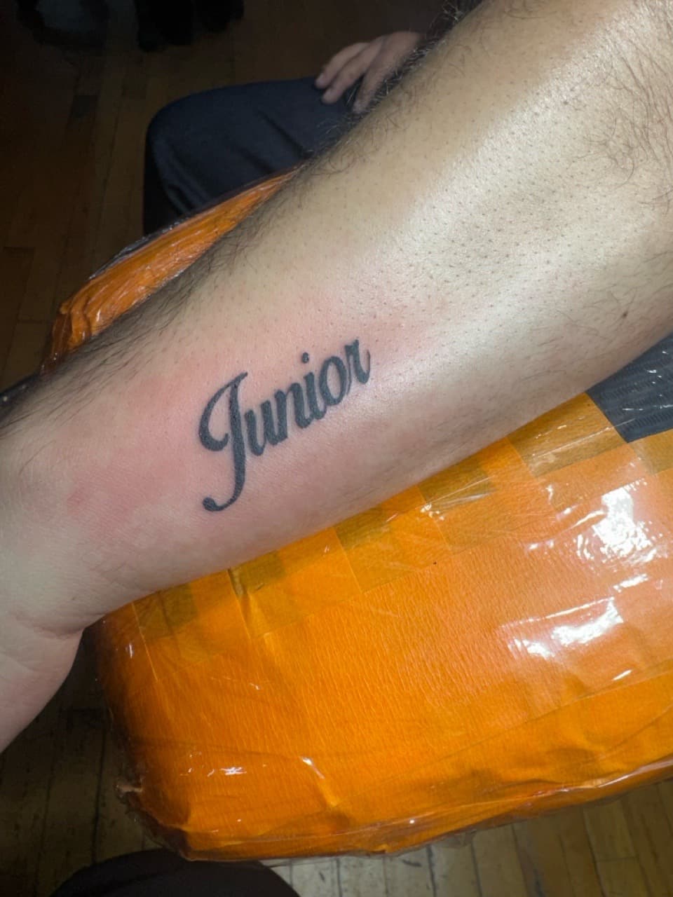 Lettering + Script junior tattoo on Forearm by William_Samaras on TattMe