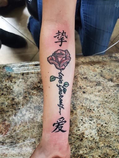 Floral + Fine Line rose tattoo on Forearm by William_Samaras on TattMe