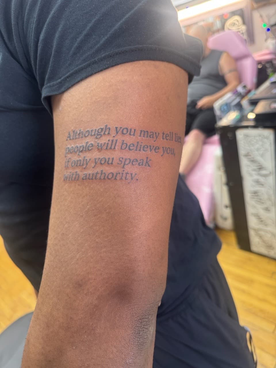 Lettering + Script quote tattoo on Forearm by William_Samaras on TattMe