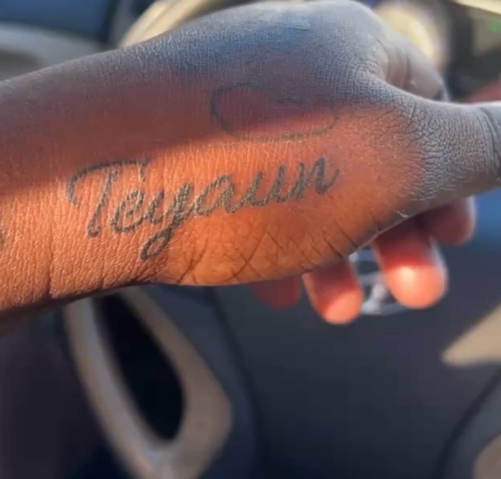 Lettering + Script name tattoo on Hand by Ai.inkedya on TattMe