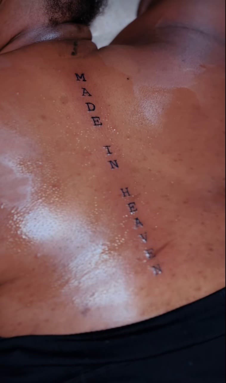 Lettering + Script words tattoo on Spine by Ai.inkedya on TattMe