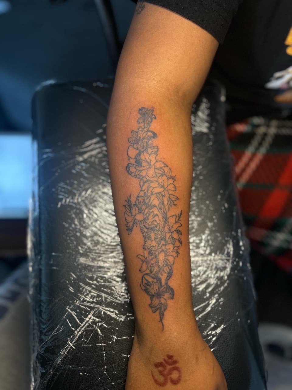 Fine Line + Line-work tiger tattoo on Forearm by Royalty_Ink on TattMe